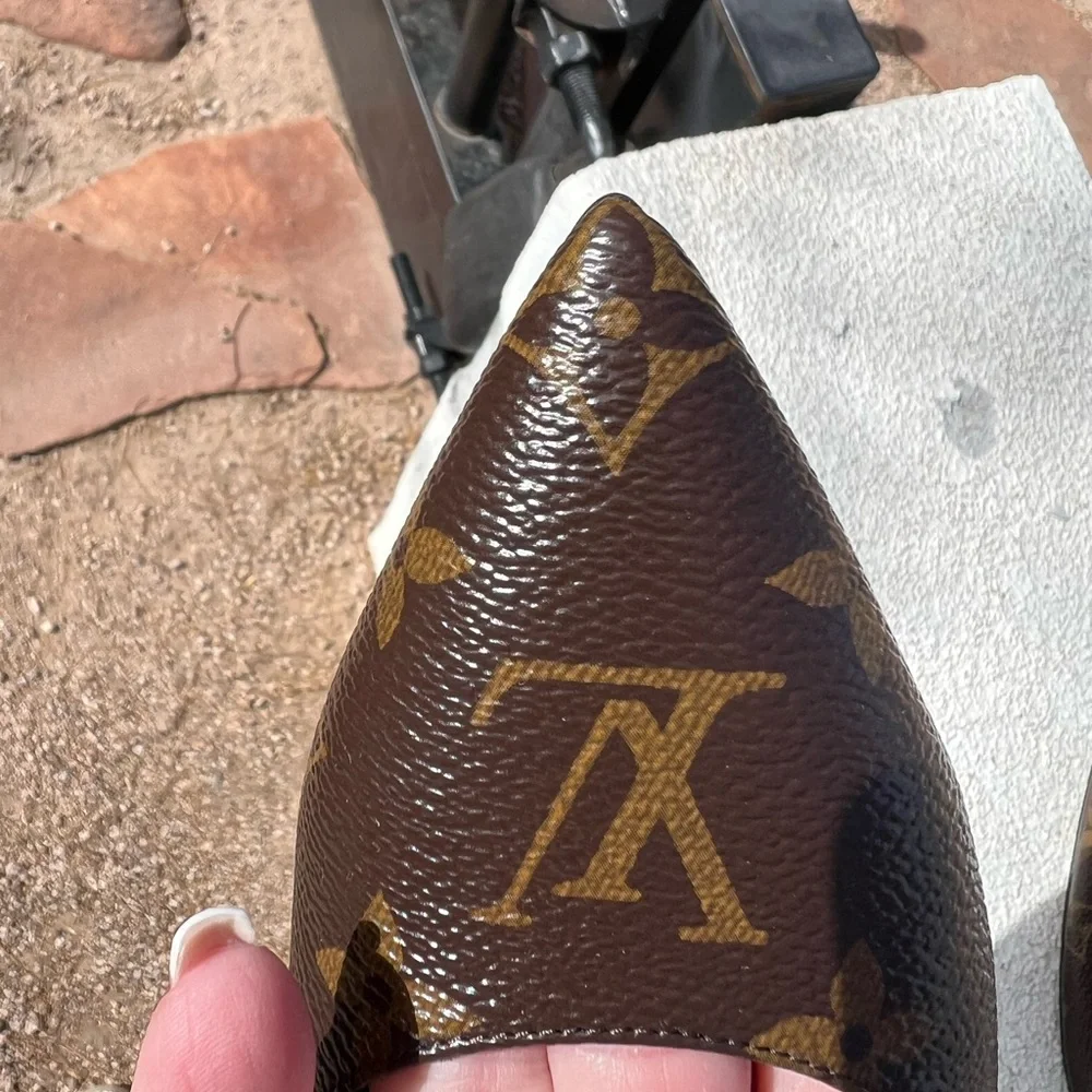 Louis Vuitton Cherie Monogram Brown Slingback Pumps - Picture 6 of 16